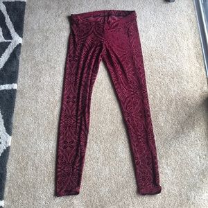 Burned Velvet Wine Blackmilk Leggings